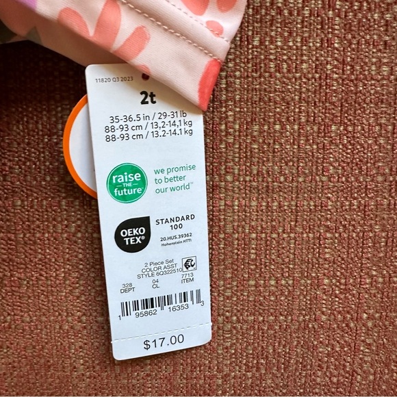 🌟3/$20🌟 2T Carter’s 2PC Rash Guard Swimsuit UPF 50+ NWT - Picture 3 of 6